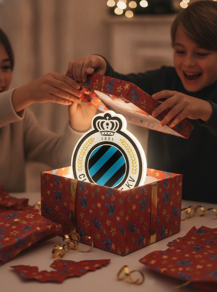 FC Brügge LED-Leuchtschild Wanddeko Fandeko Geschenk - Mockup