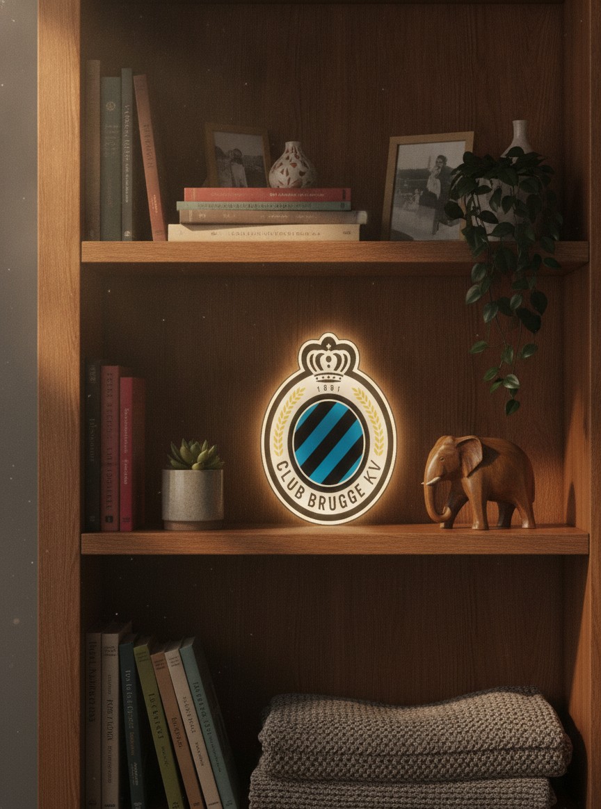 FC Brügge LED-Leuchtschild Wanddeko Fandeko Geschenk - Mockup