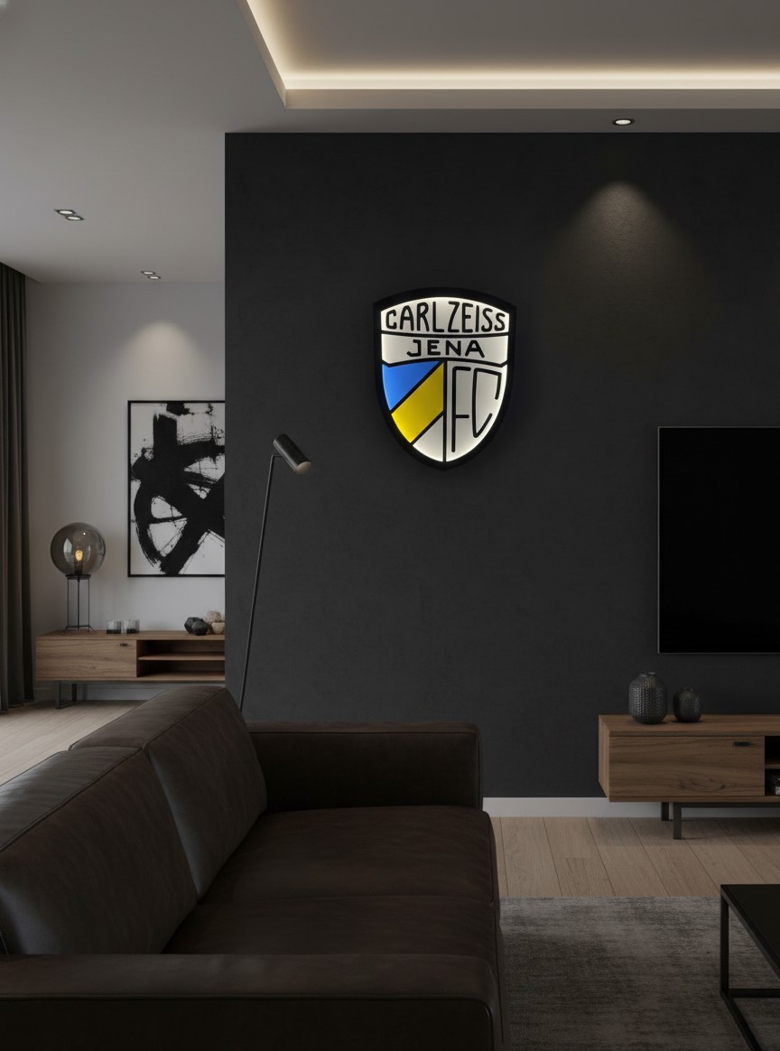 FC Carl Zeiss Jena LED-Leuchtschild - Mockup