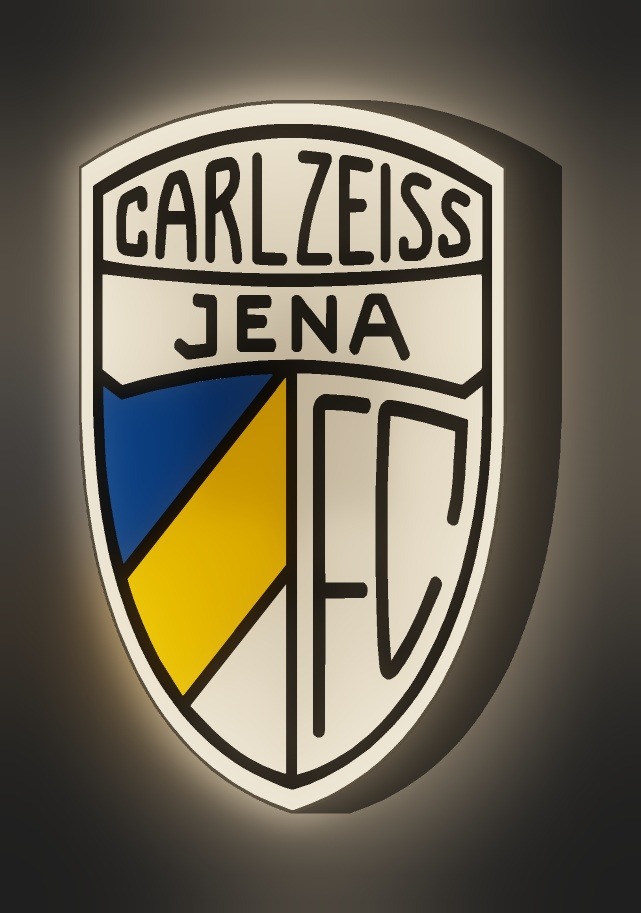 FC Carl Zeiss Jena LED-Leuchtschild leuchtend