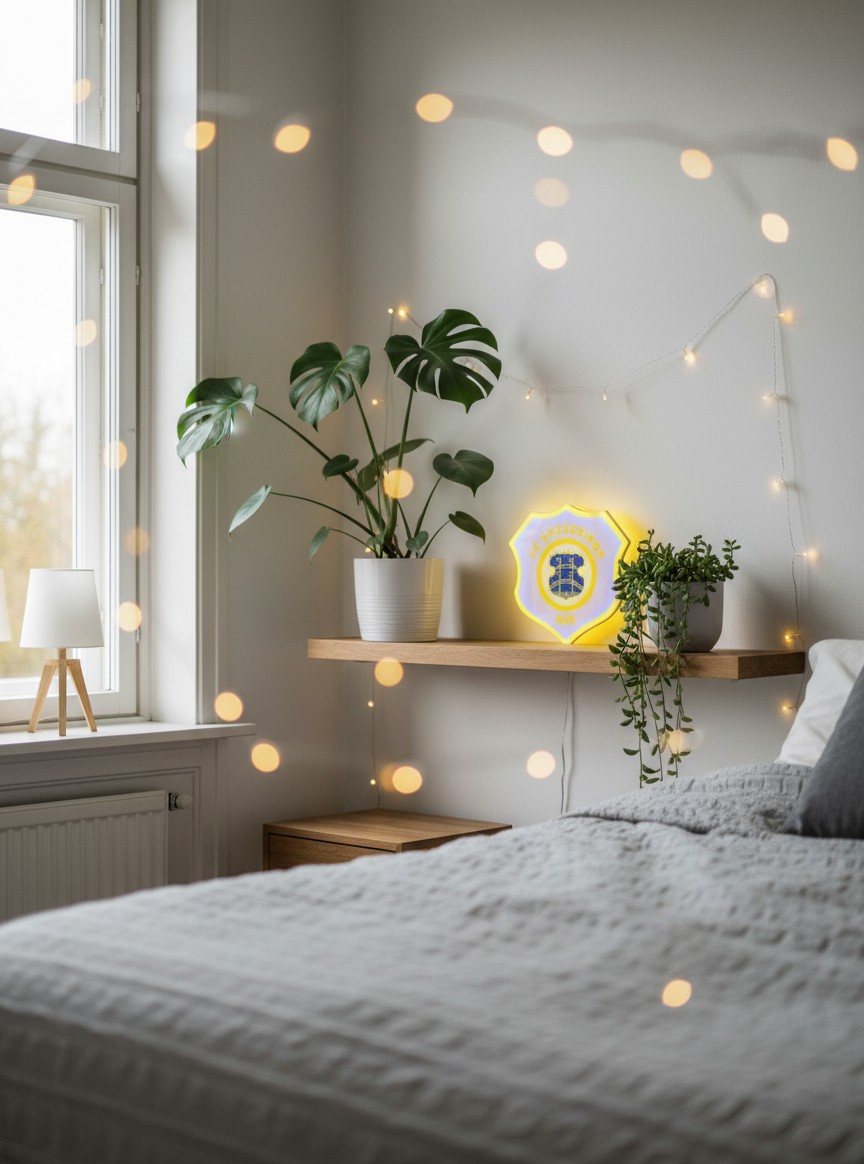 FC Erzgebirge Aue LED-Leuchtschild Fandeko Geschenk - Mockup