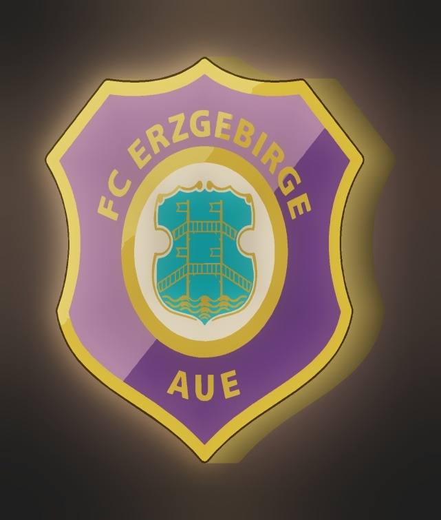 FC Erzgebirge Aue LED-Leuchtschild leuchtend