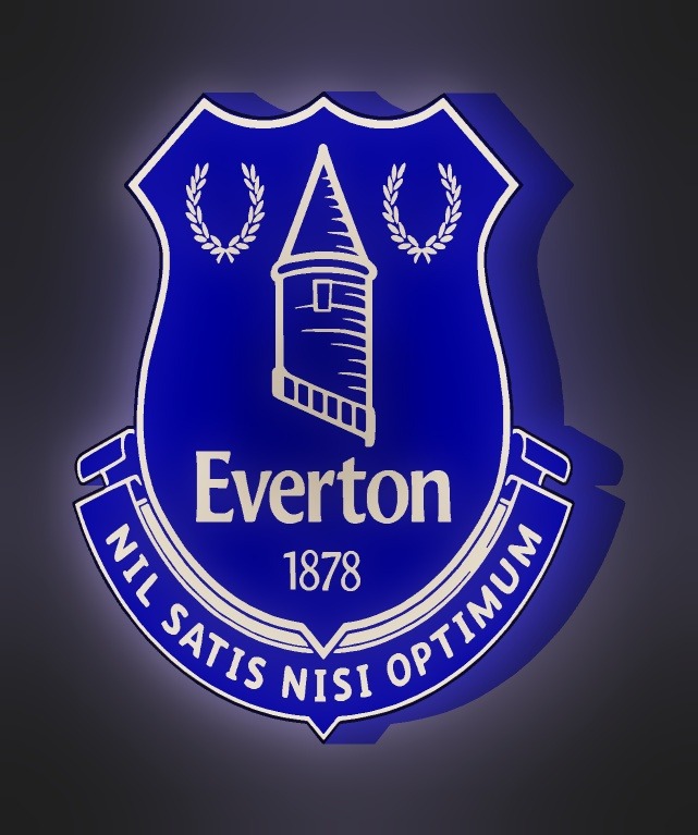 FC Everton LED-Leuchtschild leuchtend