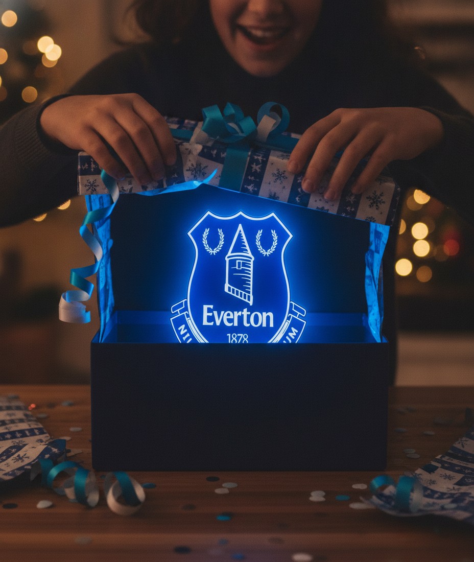 FC Everton LED-Leuchtschild Wanddeko Fandeko Geschenk - Mockup