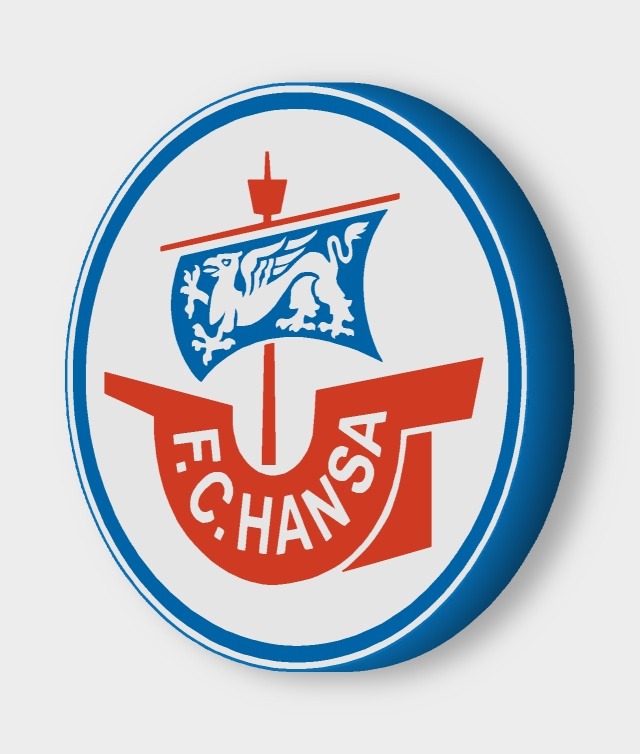 FC Hansa Rostock LED-Leuchtschild ausgeschaltet