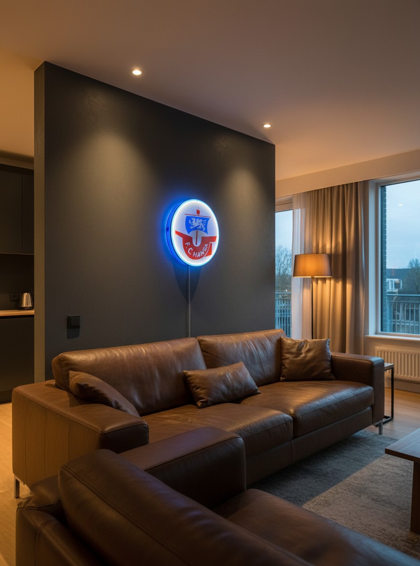 FC Hansa Rostock LED-Leuchtschild - Mockup