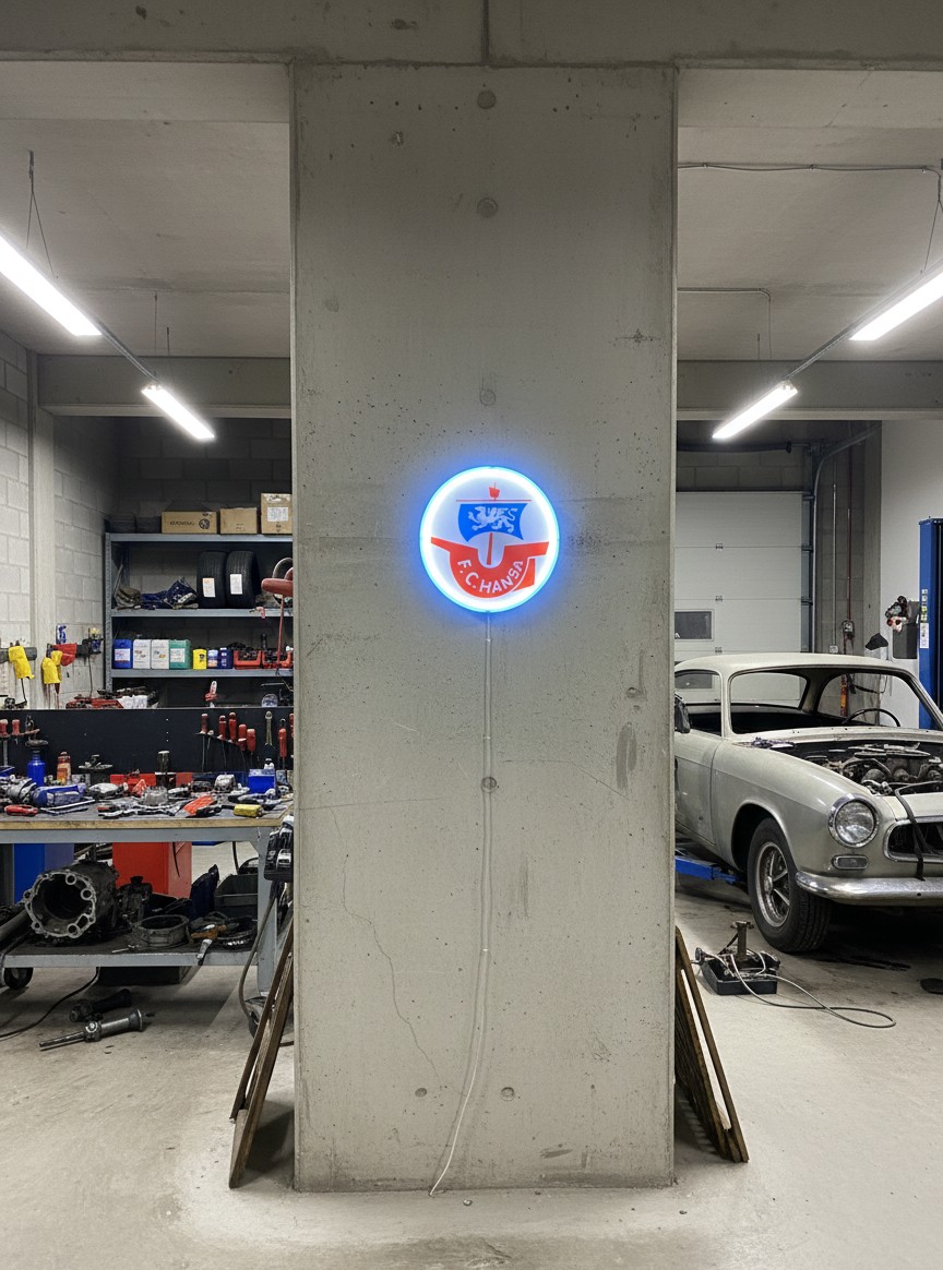 FC Hansa Rostock LED-Leuchtschild - Mockup
