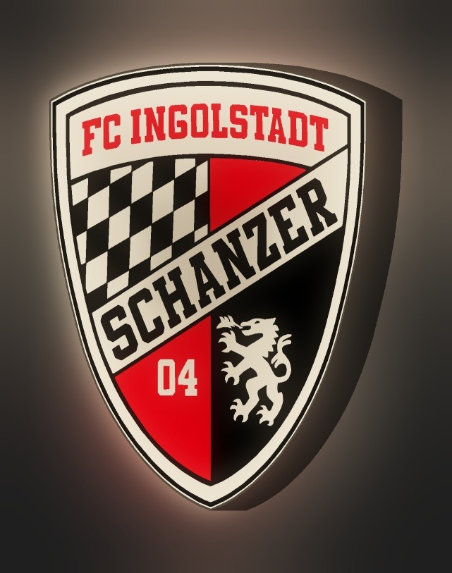 FC Ingolstadt 04 LED-Leuchtschild leuchtend