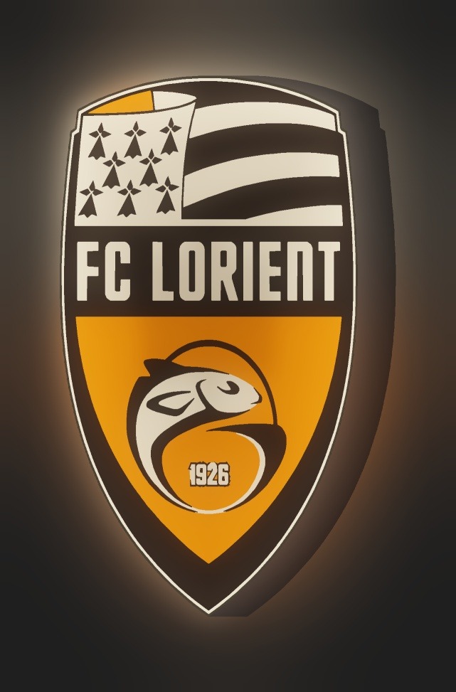 FC Lorient LED-Leuchtschild leuchtend