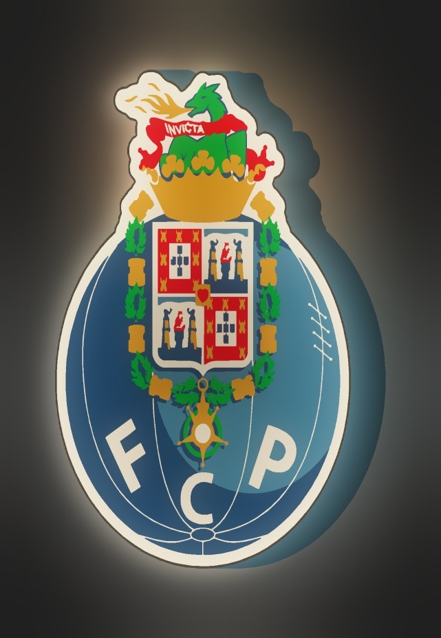 FC Porto LED-Leuchtschild leuchtend