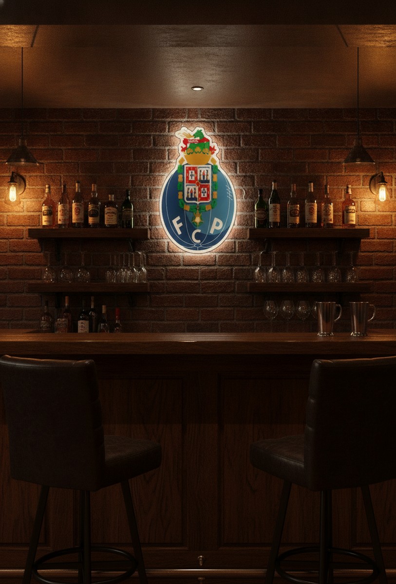 FC Porto LED-Leuchtschild Wanddeko Fandeko Geschenk - Mockup