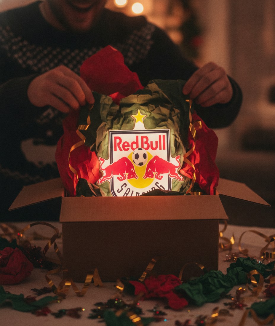 FC Red Bull Salzburg LED-Leuchtschild Wanddeko Fandeko Geschenk - Mockup