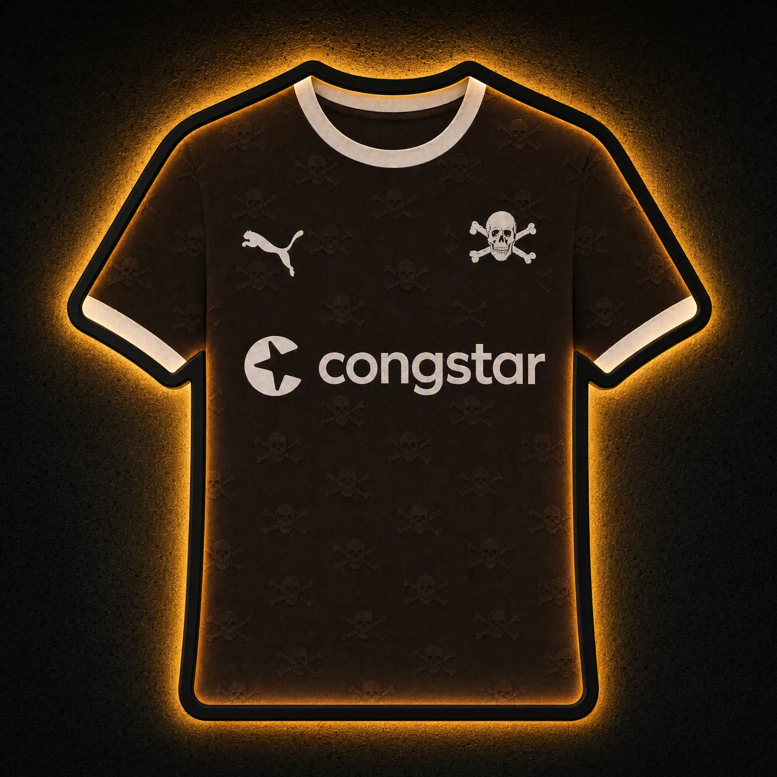FC St. Pauli Heimtrikot 2026/27 LED-Trikot-Lampe — Glow im Dunkeln