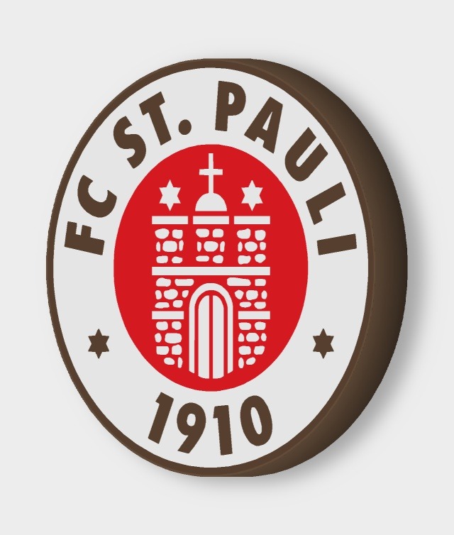 FC St. Pauli LED-Leuchtschild ausgeschaltet