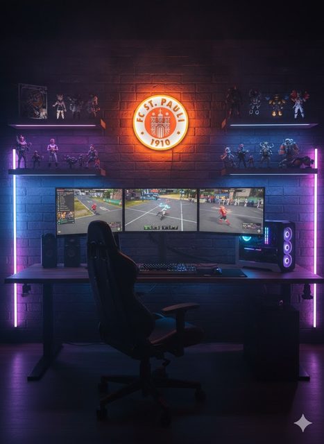 St. Pauli LED Deko Detail Verarbeitung und Logo