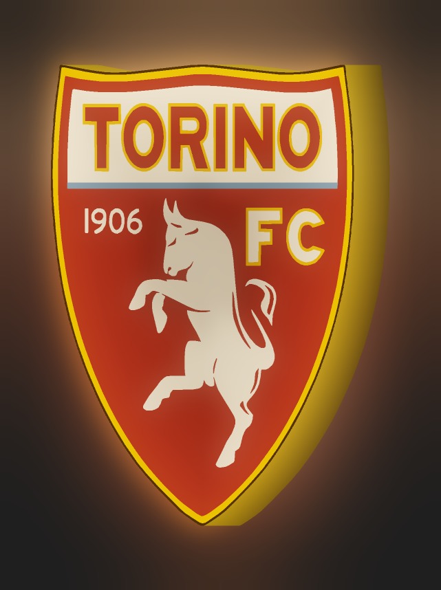 FC Turin LED-Leuchtschild leuchtend