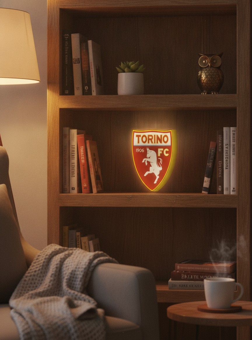FC Turin LED-Leuchtschild Wanddeko Fandeko Geschenk - Mockup