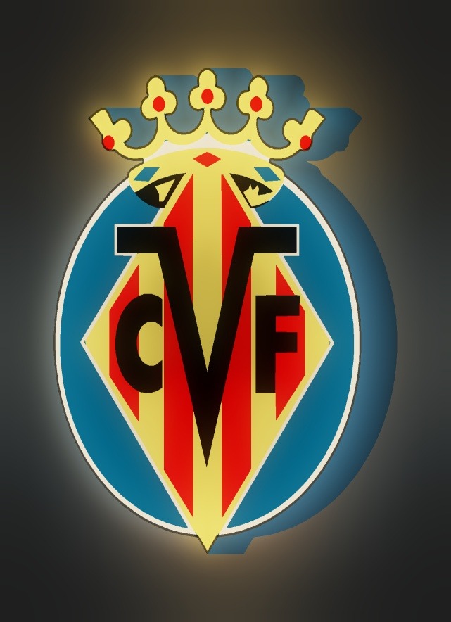 FC Villarreal LED-Leuchtschild leuchtend
