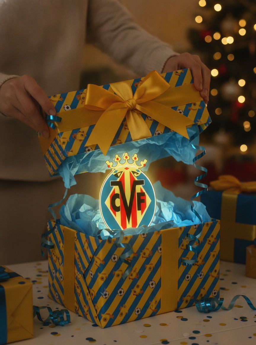 FC Villarreal LED-Leuchtschild Wanddeko Fandeko Geschenk - Mockup