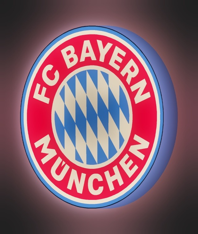 FC Bayern München LED-Leuchtschild leuchtend