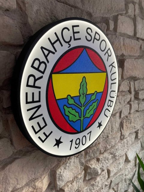 Fenerbahçe LED Lampe leuchtend in gelb-blau Vereinsfarben