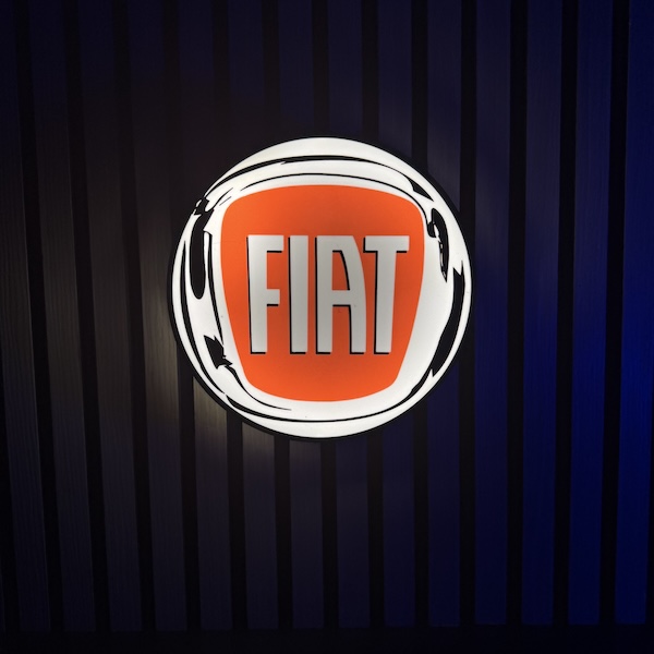 Fiat LED-Leuchtschild Wanddeko Autodeko Geschenk
