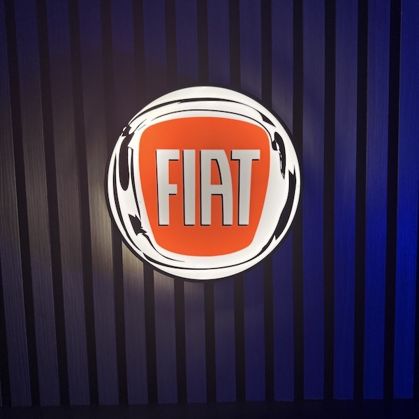 Fiat LED-Leuchtschild Wanddeko Autodeko Geschenk