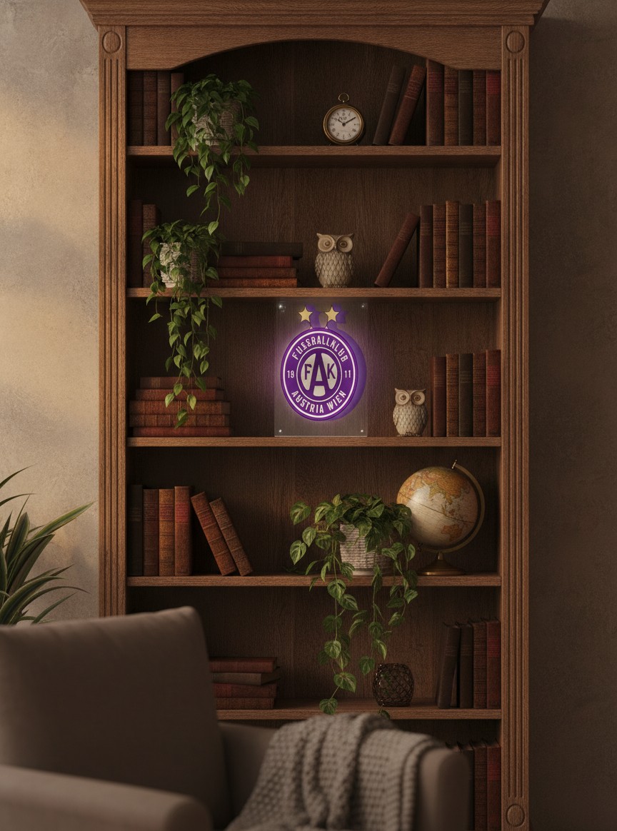 FK Austria Wien LED-Leuchtschild Wanddeko Fandeko Geschenk - Mockup