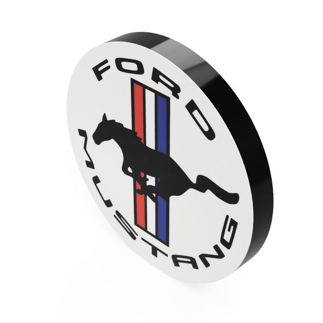 Ford Mustang LED-Leuchtschild Wanddeko Autodeko Geschenk
