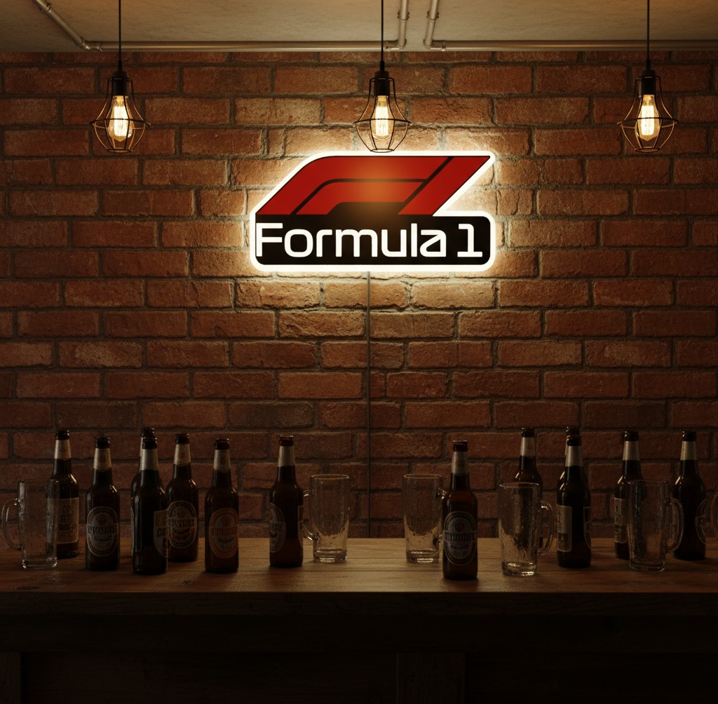 Formel 1 Logo LED-Leuchte - Mockup