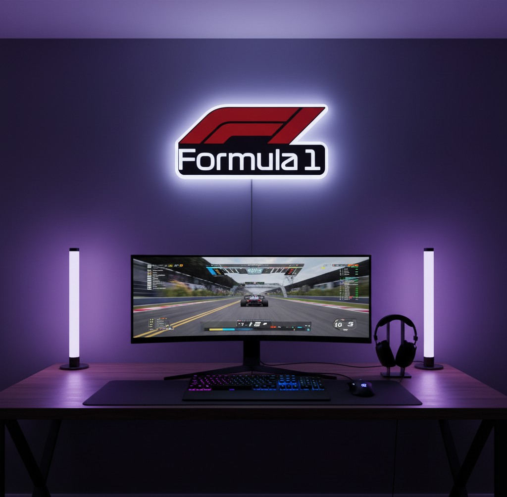 Formel 1 Logo LED-Leuchte - Mockup