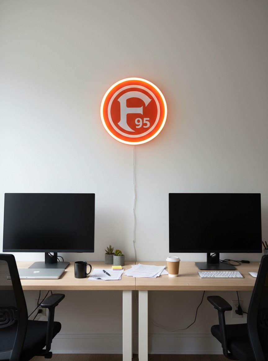 Fortuna Dusseldorf LED-Leuchtschild - Mockup