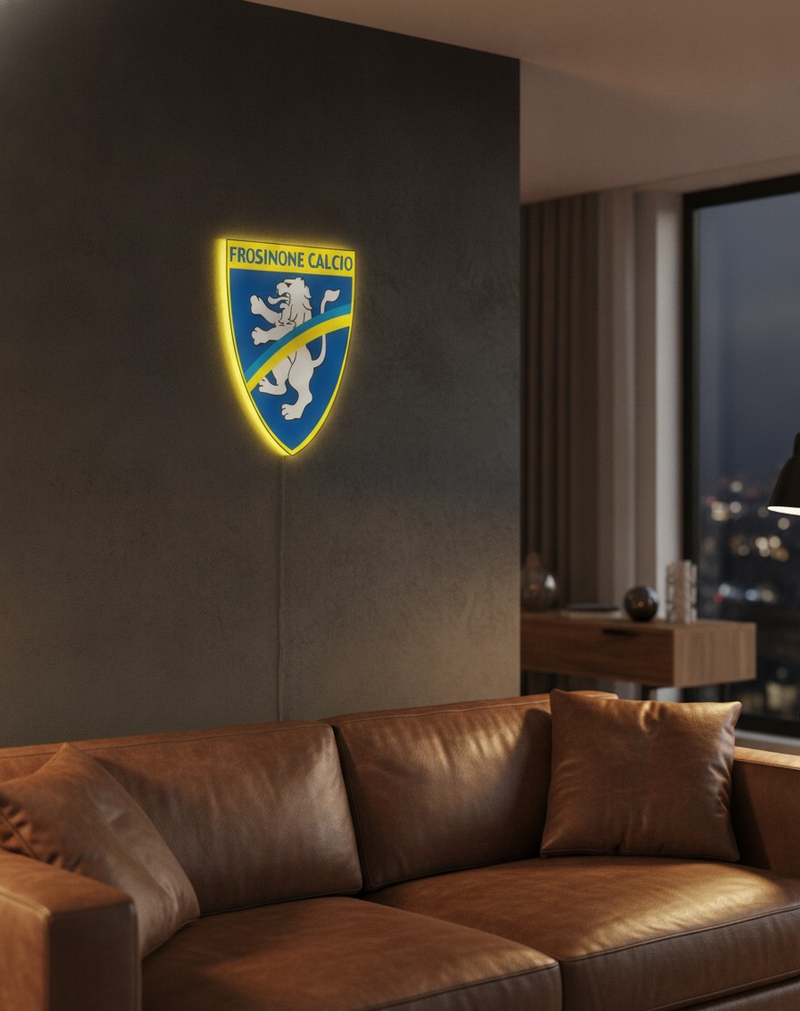 Frosinone Calcio LED-Leuchtschild Wanddeko Fandeko Geschenk - Mockup