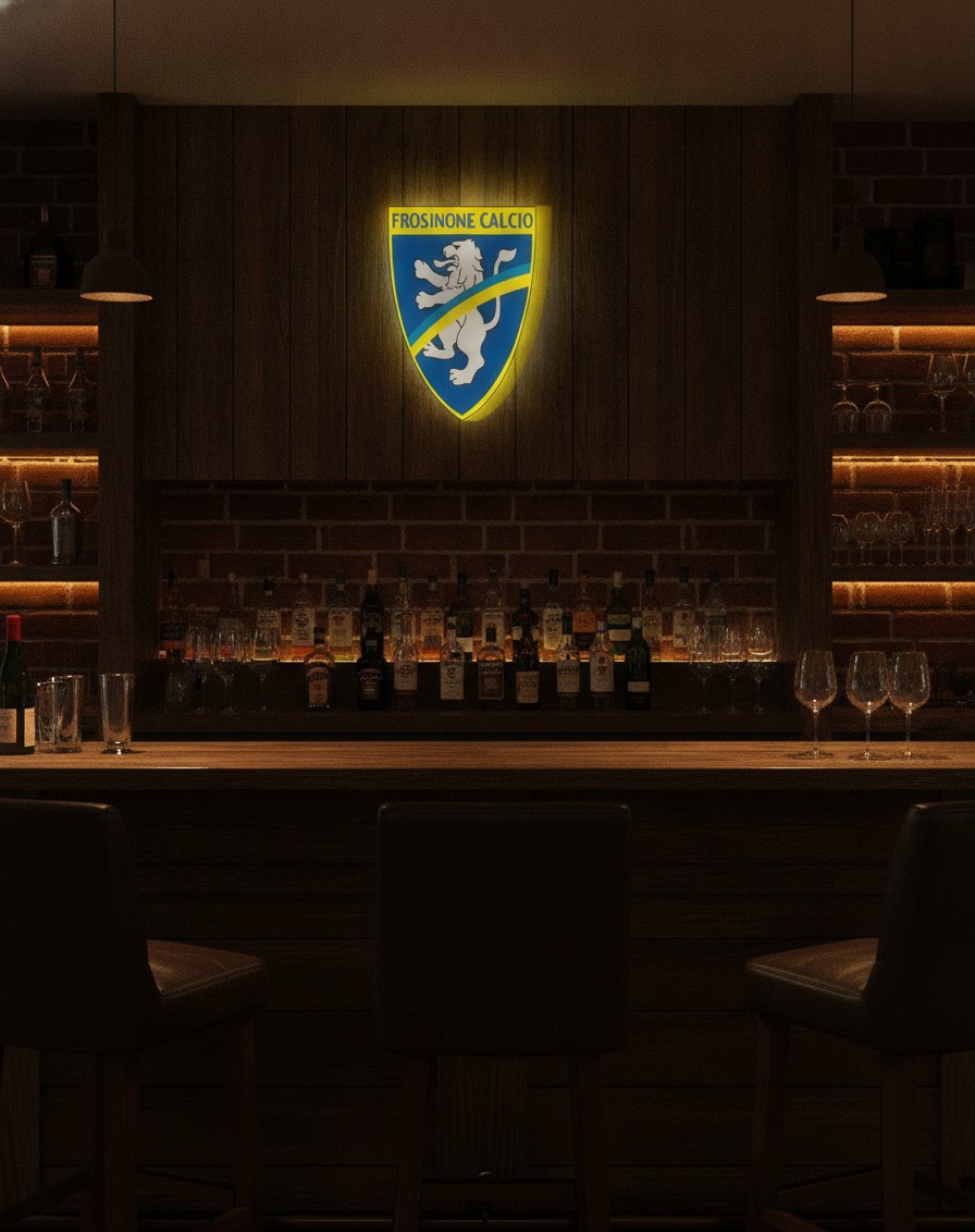 Frosinone Calcio LED-Leuchtschild Wanddeko Fandeko Geschenk - Mockup
