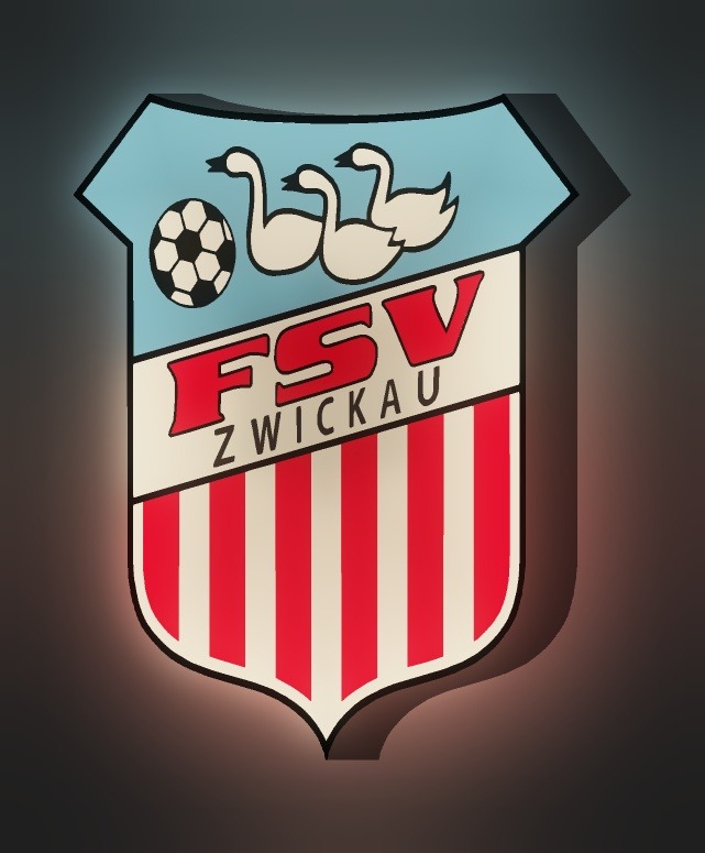FSV Zwickau LED-Leuchtschild leuchtend