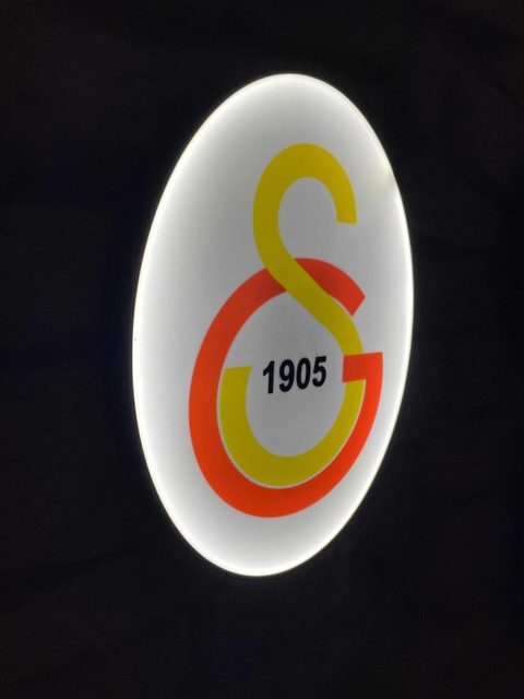 Galatasaray Istanbul LED-Leuchtschild in rot-gelb mit Vereinslogo für Fans