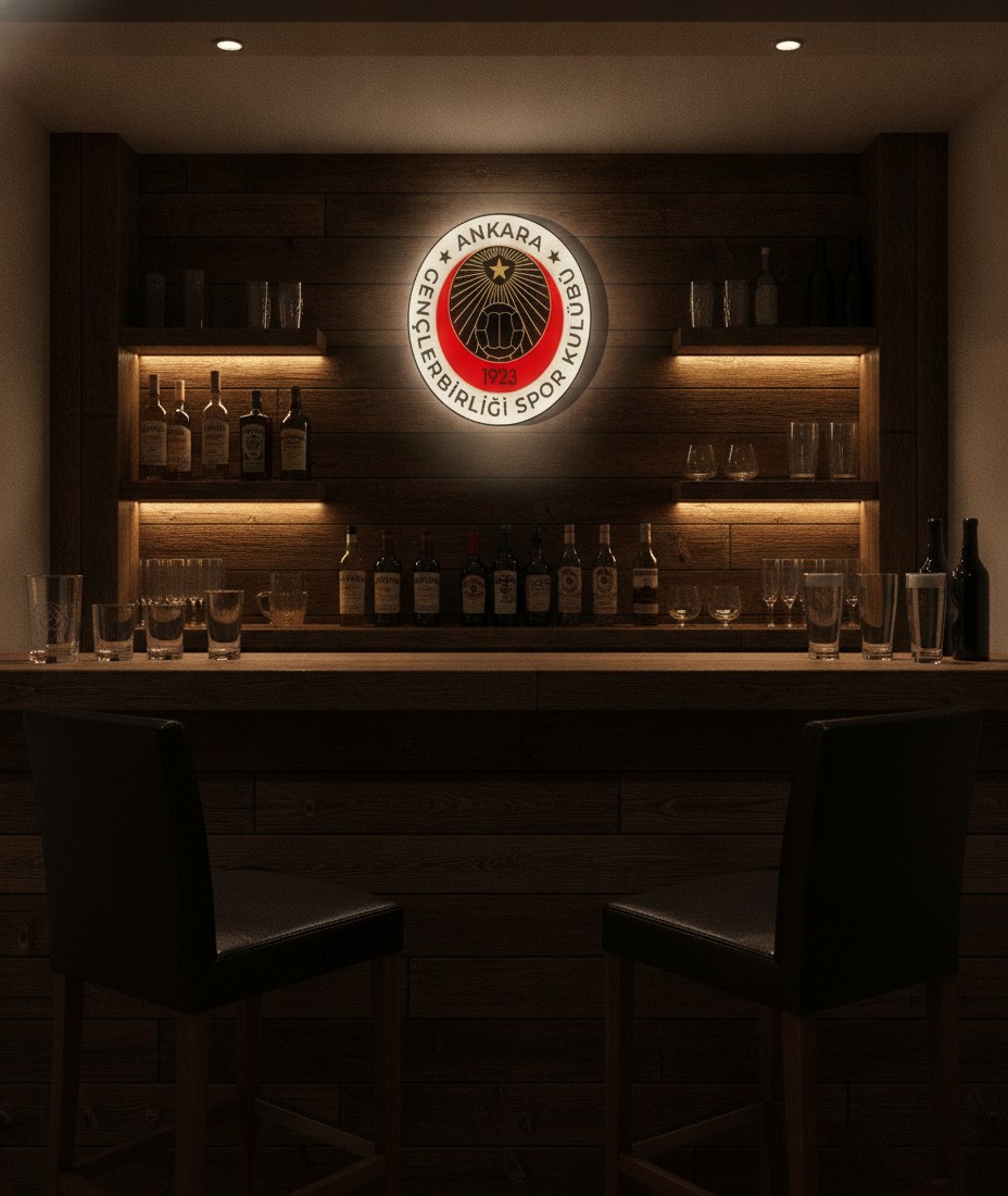 Gençlerbirliği LED-Leuchtschild Wanddeko Fandeko Geschenk - Mockup