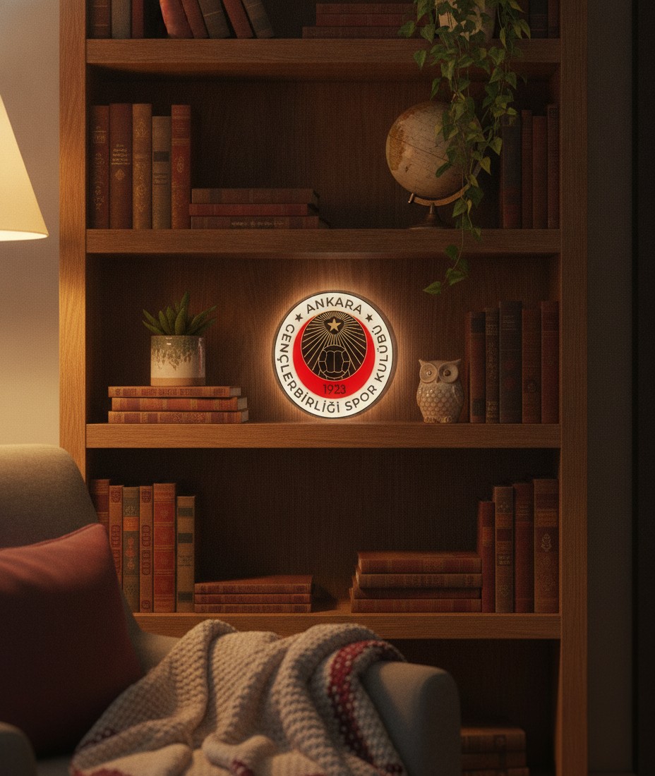 Gençlerbirliği LED-Leuchtschild Wanddeko Fandeko Geschenk - Mockup