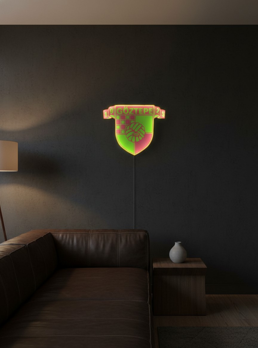 Goztepe SK LED-Leuchtschild Wanddeko - Mockup