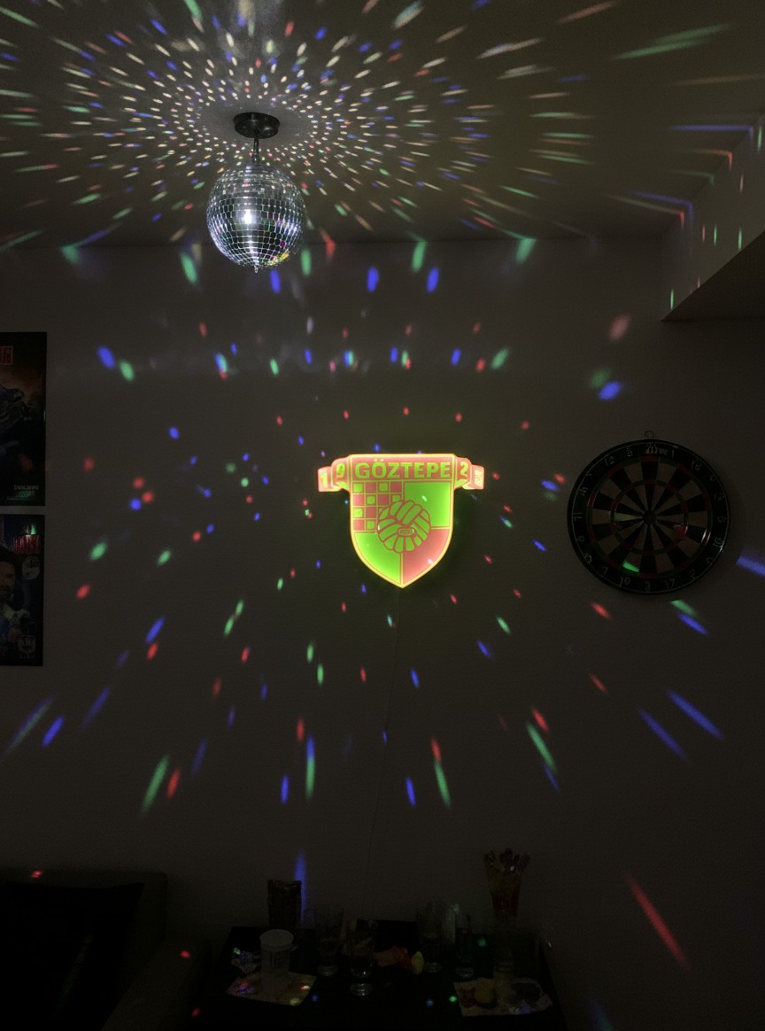 Goztepe SK LED-Leuchtschild Wanddeko - Mockup