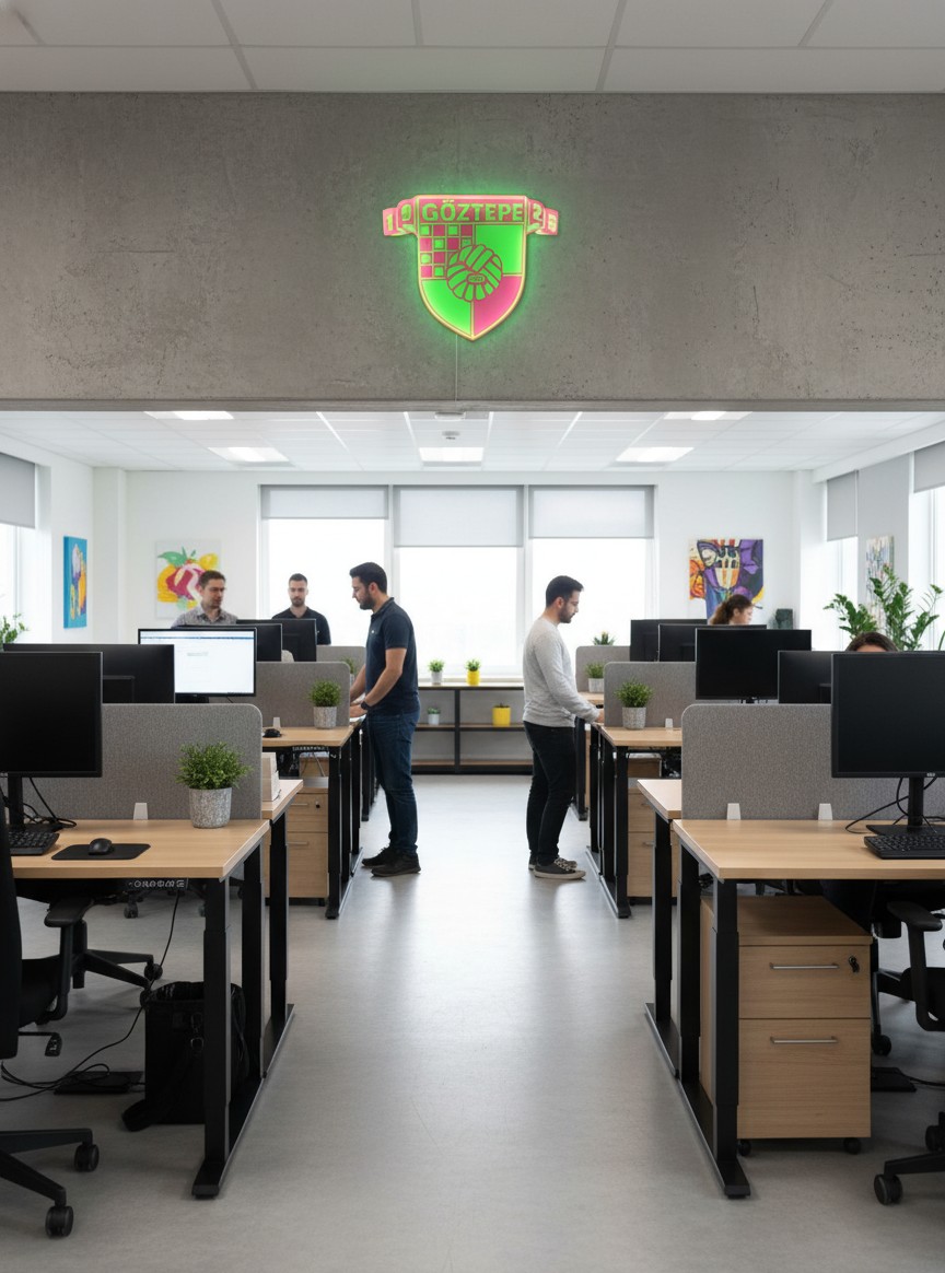 Goztepe SK LED-Leuchtschild Wanddeko - Mockup