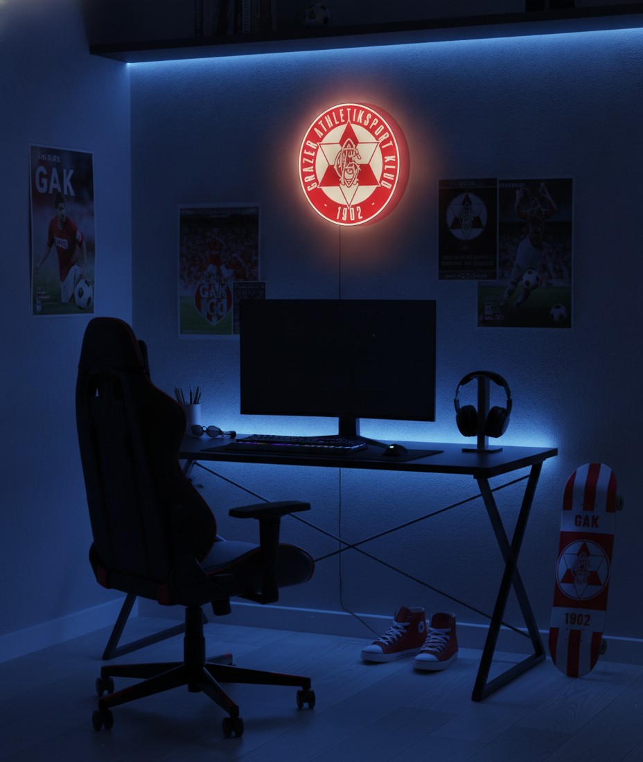 Grazer AK LED-Leuchtschild Wanddeko Fandeko Geschenk - Mockup