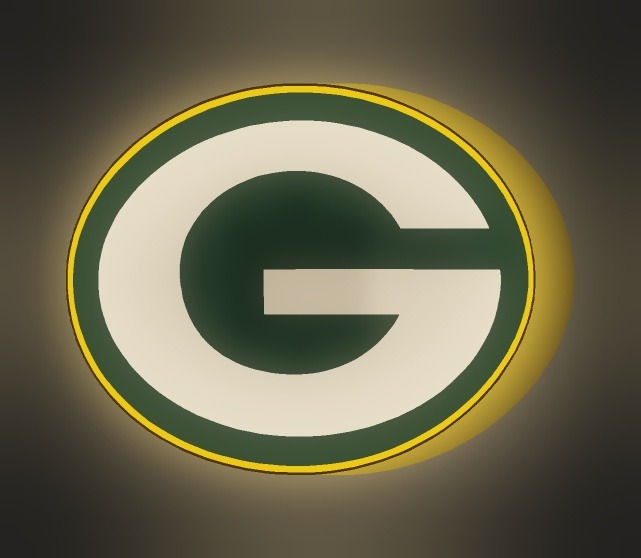 Green Bay Packers LED-Leuchtschild leuchtend