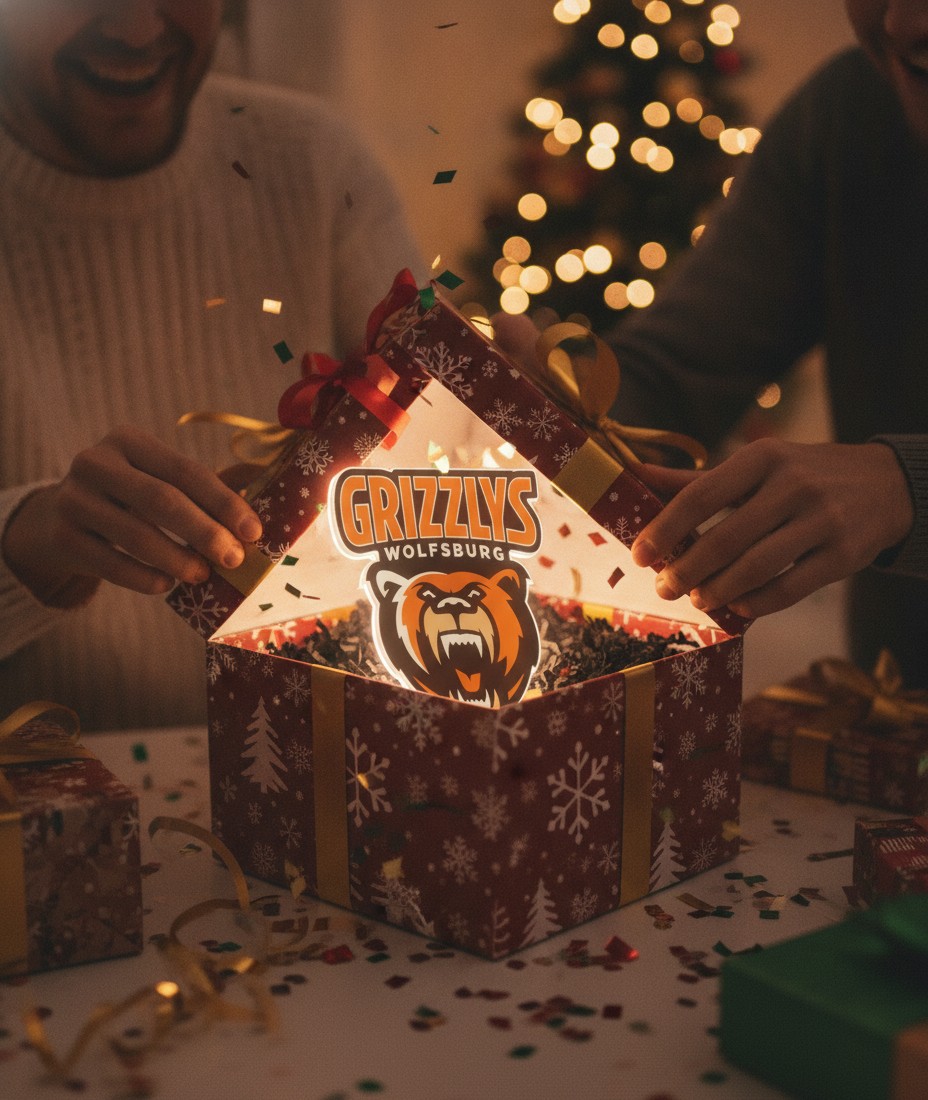 Grizzlys Wolfsburg LED-Leuchtschild Wanddeko Fandeko Geschenk - Mockup