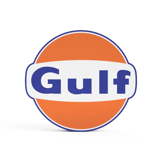 Gulf Oil LED-Leuchtschild Wanddeko Autodeko Geschenk
