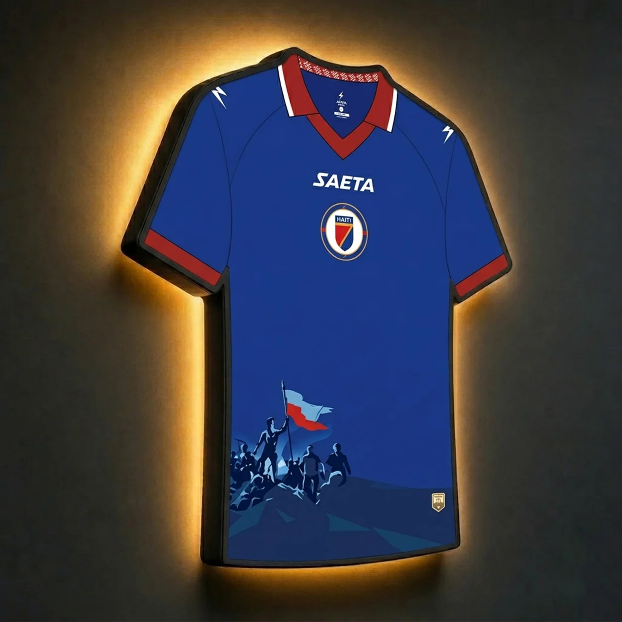 Haiti WM 2026 LED-Trikot-Lampe (personalisiert mit Wunschname + Nummer)