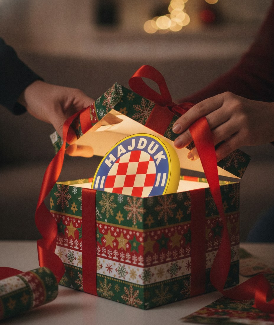 HNK Hajduk Split LED-Leuchtschild Wanddeko Fandeko Geschenk - Mockup
