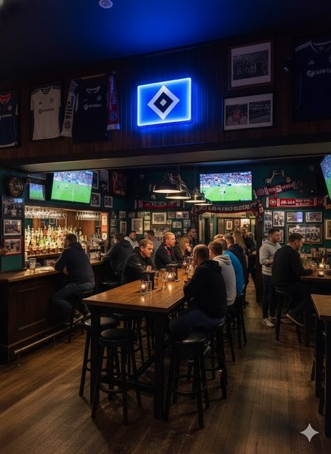 Hamburger SV LED-Deko in der Bar