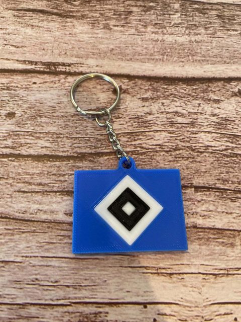 HSV Schlüsselanhänger Detail-Ansicht – kompaktes Fan-Accessoire für Rothosen-Fans