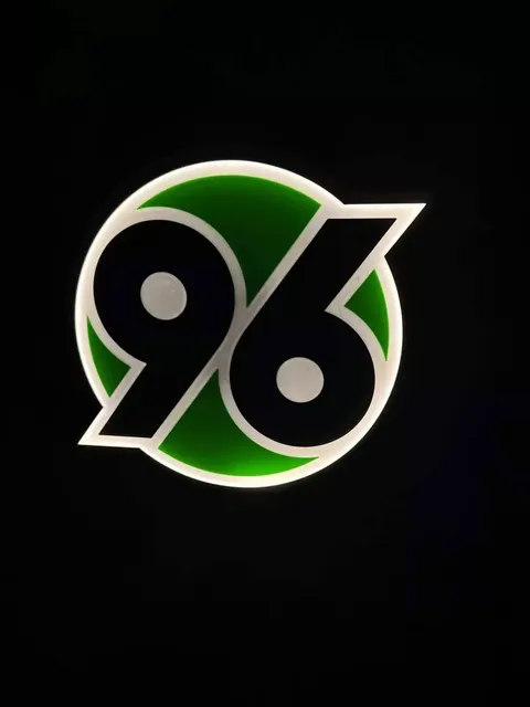 Hannover 96 LED Schild in verschiedenen Größen mit Standfuß - Fanzimmer Beleuchtung